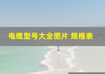 电缆型号大全图片 规格表